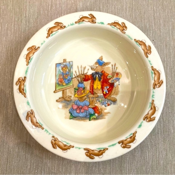 ROYAL DOULTON BUNNYKIN Fine Bone China Cereal Bowl Painter Motif - Picture 1 of 5